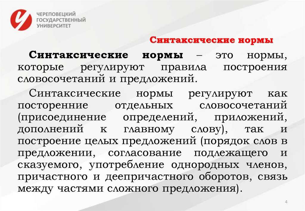 Презентация на тему "синтаксические нормы" по русскому языку для 10 класса