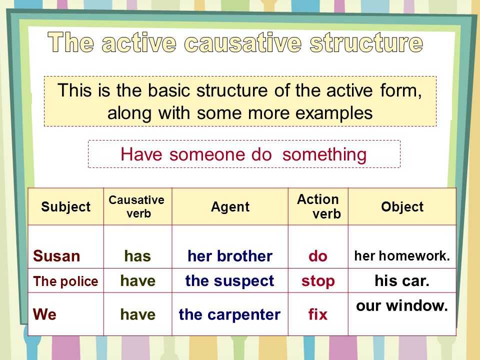 Causative: linguistics, structure & examples | studysmarter