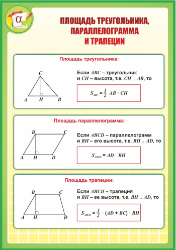 Площадь треугольника - все формулы