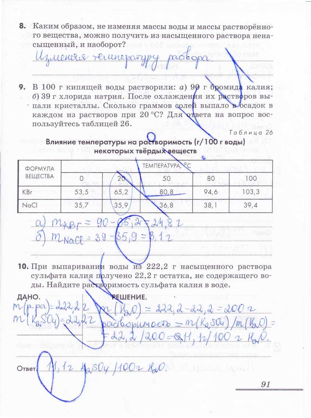 Гдз ответы по химии для учебника за 8 класс, еремин