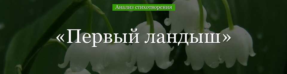 Афанасий фет — первый ландыш: стих