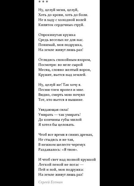 Стих ну целуй меня целуй