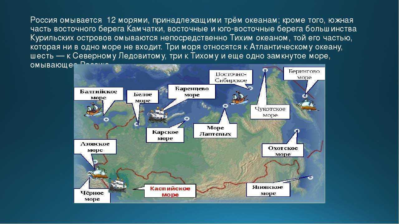 В каких морях россии купаются, а в каких нет?