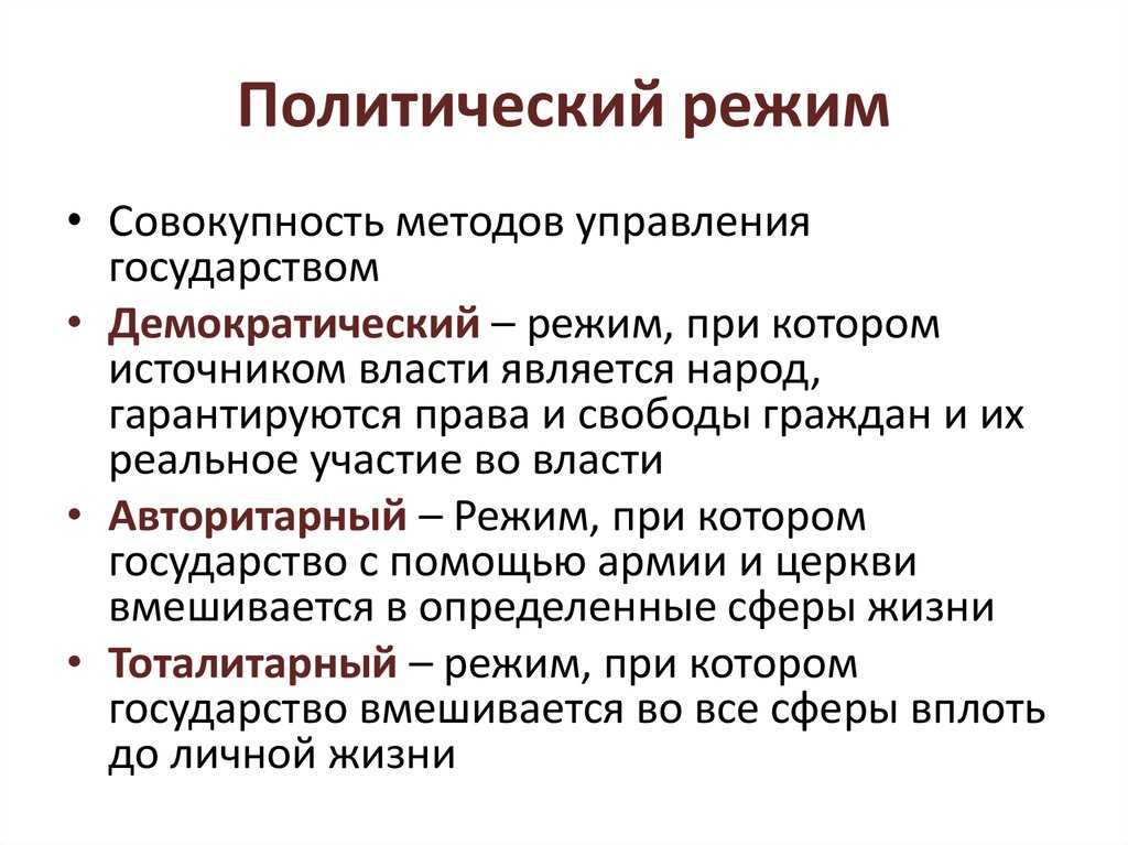 Политический режим — определение и какие существуют виды политических режимов - узнай что такое