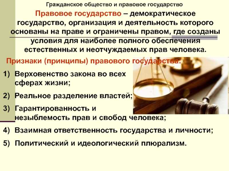 Правовое государство: концепция и реальность