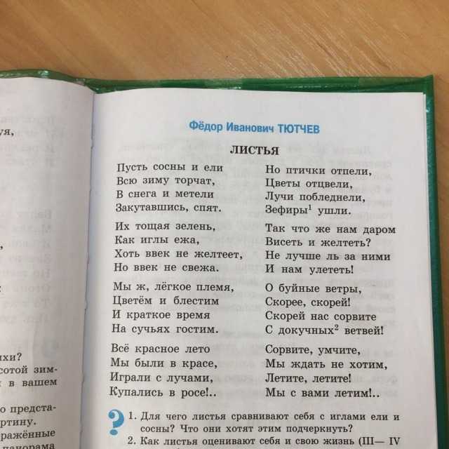 Стихотворение федора тютчева «листья»: краткий анализ, главная мысль произведения