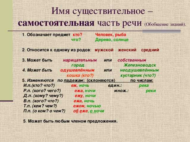 Имя существительное