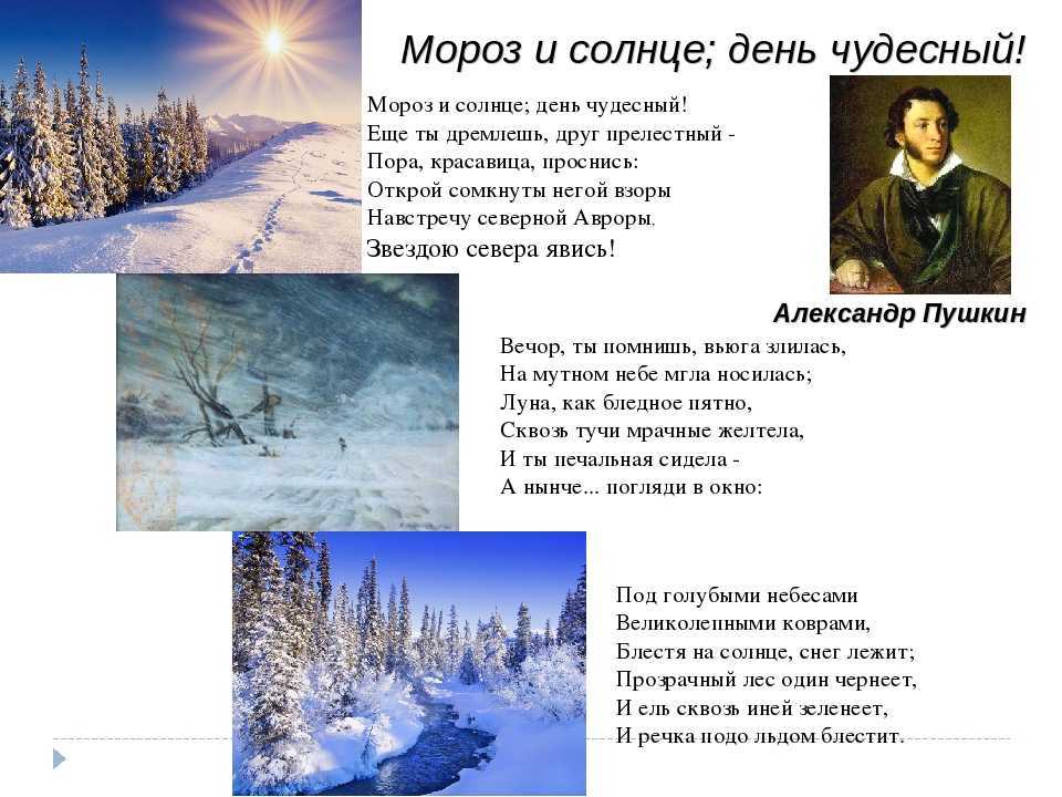 Анализ стихотворения а.с. пушкина "зимнее утро" ("мороз и солнце, день чудесный")