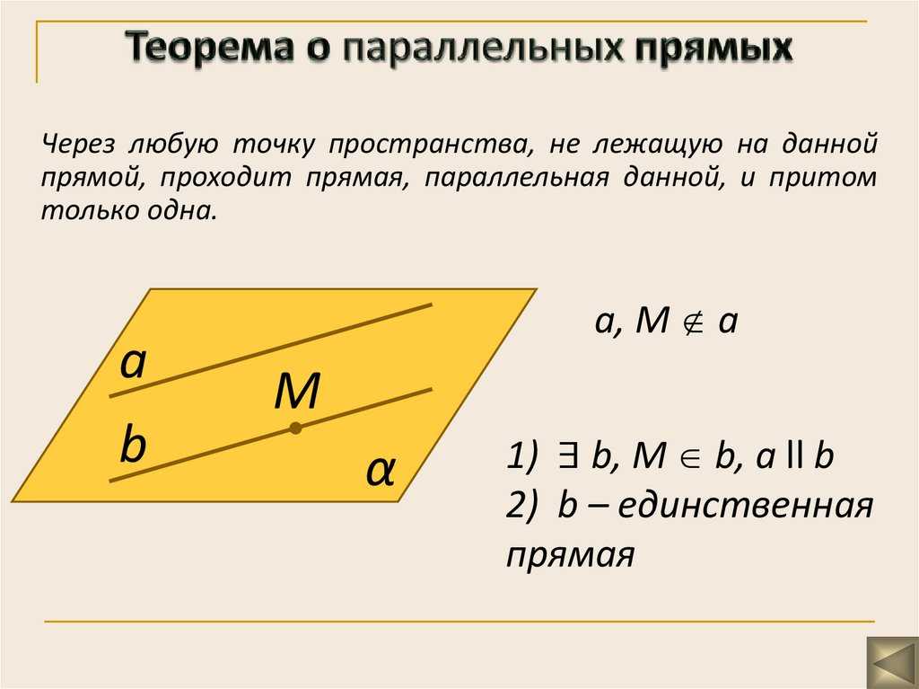 Параллельные прямые в пространстве