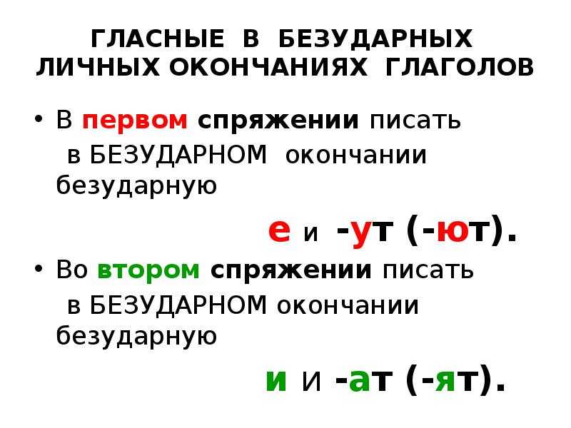 А16. гласные в личных окончаниях глаголов и суффиксах причастий / русский на 5