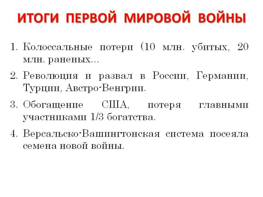 Урок 4: мир после первой мировой - 100urokov.ru