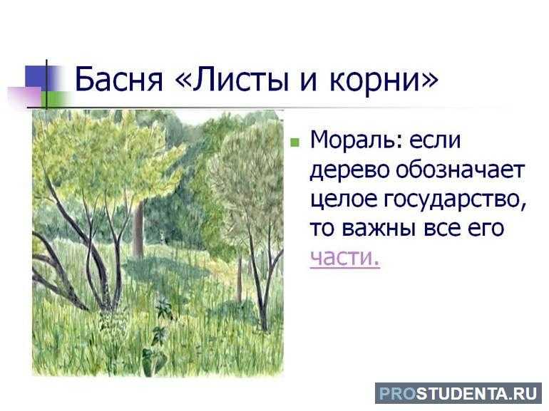Крылов Листы и корни образец заполнения читательского дневника