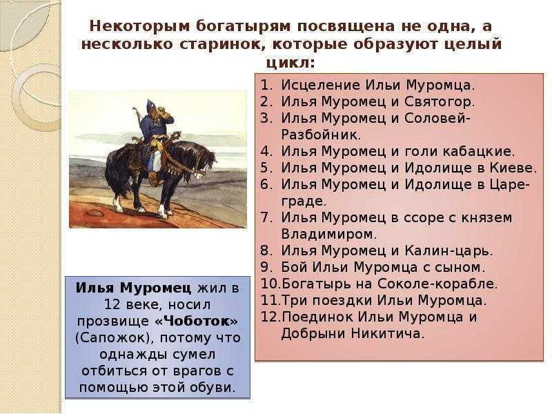 Святогор богатырь характеристика главных героев для читательского дневника Главная мысль