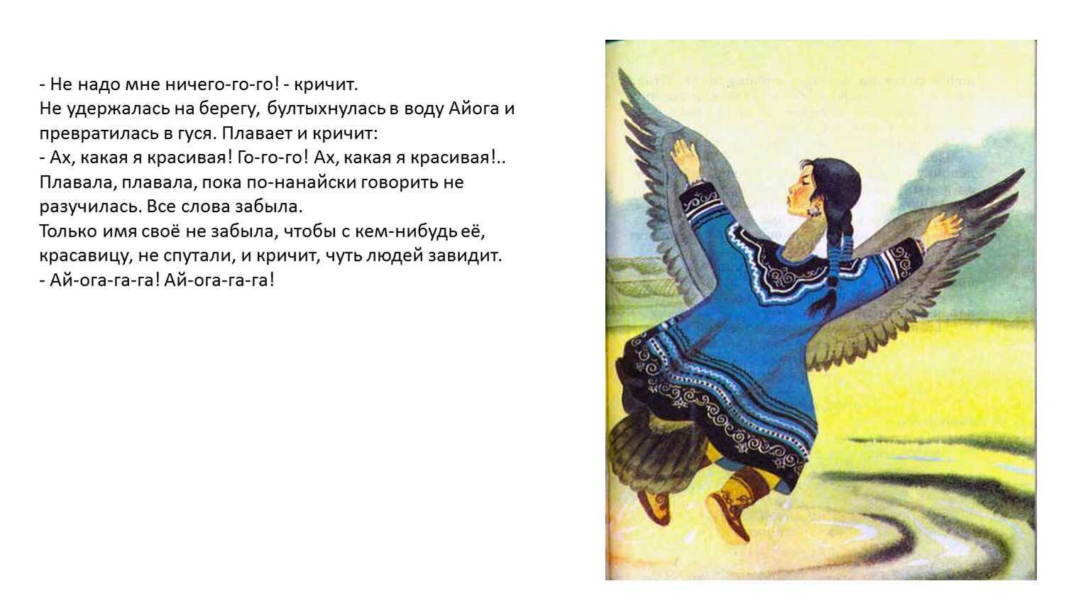Сказка Айога образец заполнения читательского дневника