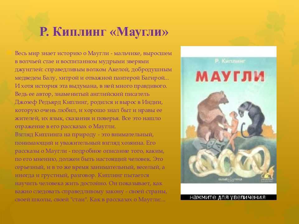Маугли» краткое содержание для читательского дневника по сказке киплинг (4 класс); сюжет, главная