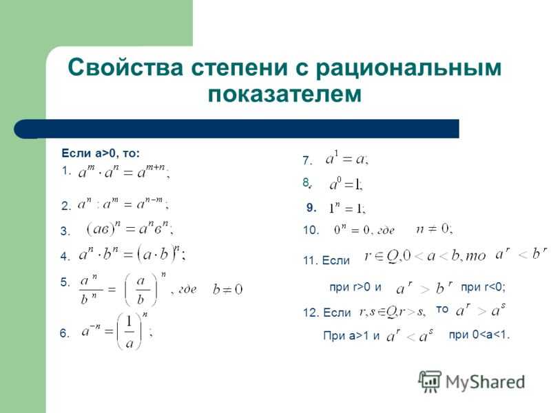 Степень с рациональным показателем — рувики
