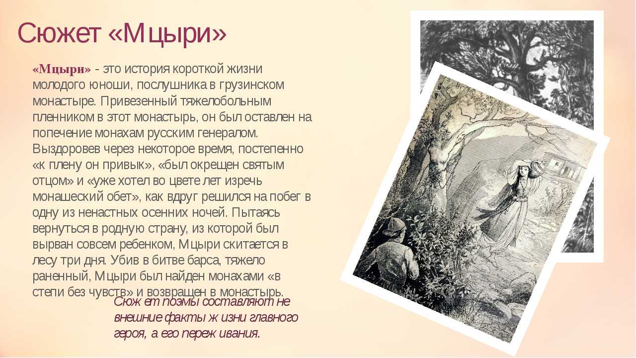 Лермонтов Мцыри образец заполнения читательского дневника