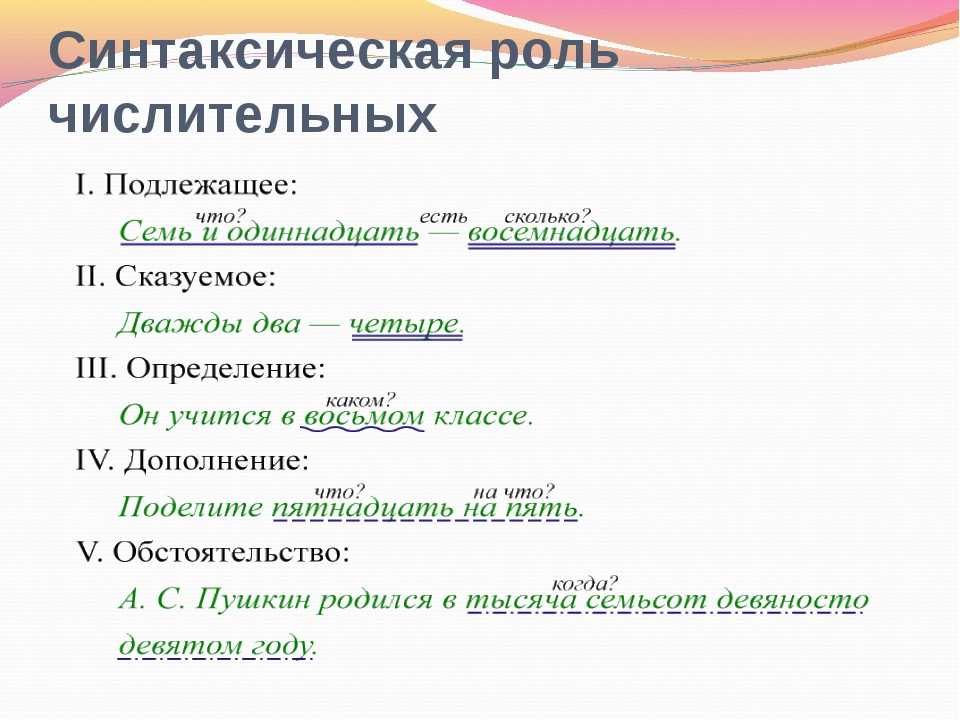 Конспект "имя числительное как часть речи" - учительpro