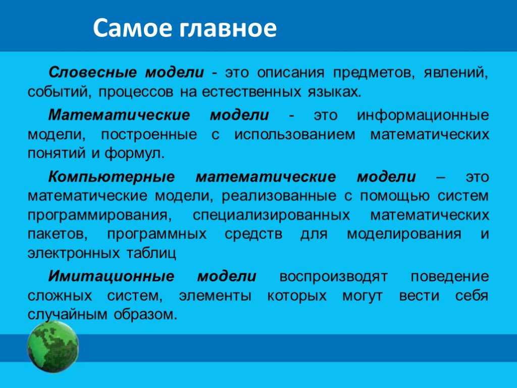 Что такое словесная информационная модель: понятие и примеры