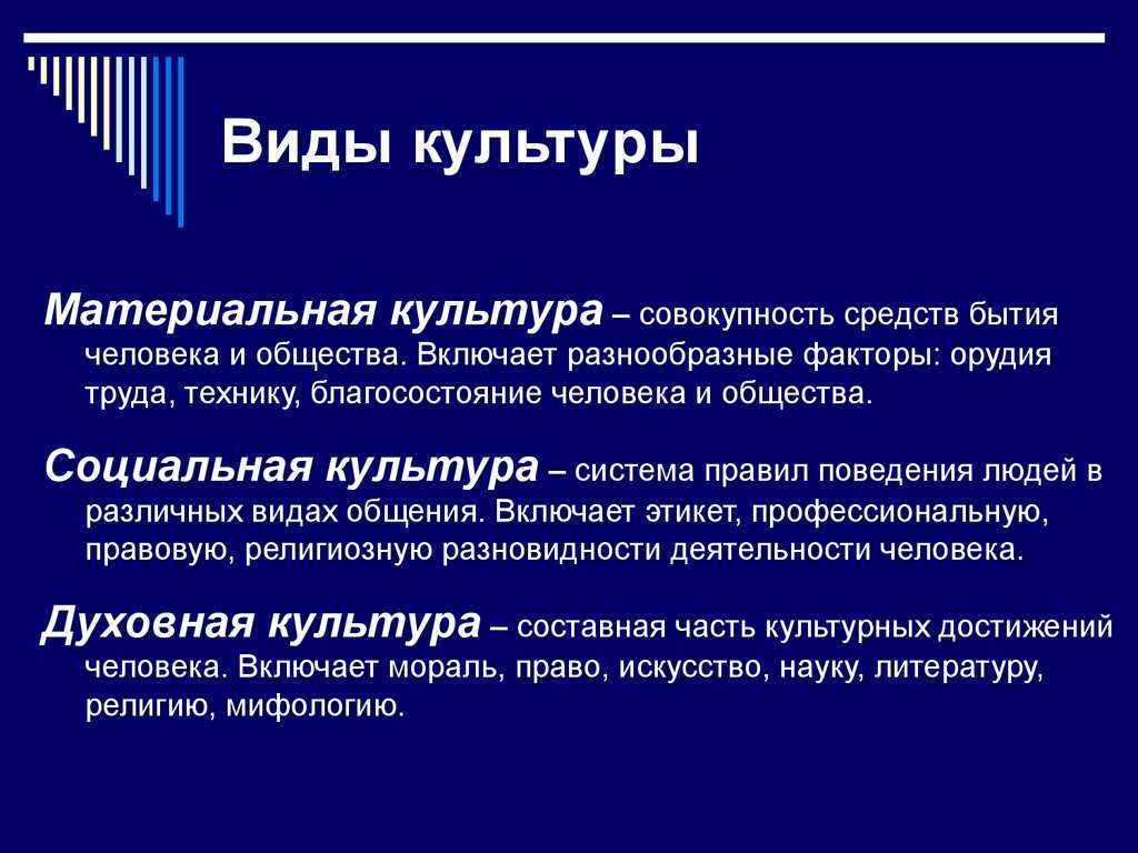 Виды культуры